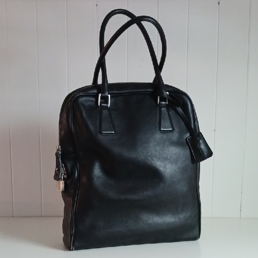 Jill Sander Blk Zip Satchel.